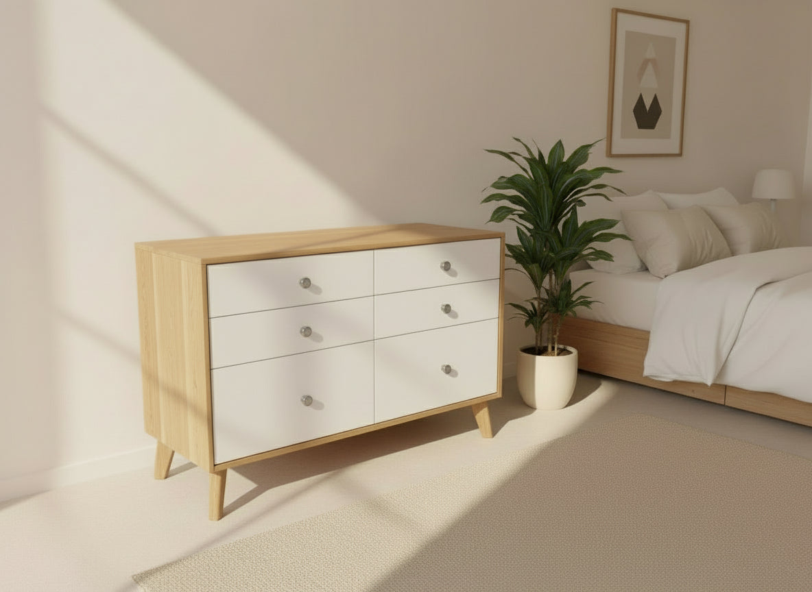 The Hiro 36 and 48 - Mid-century Modern Dresser or Large Nightstand.