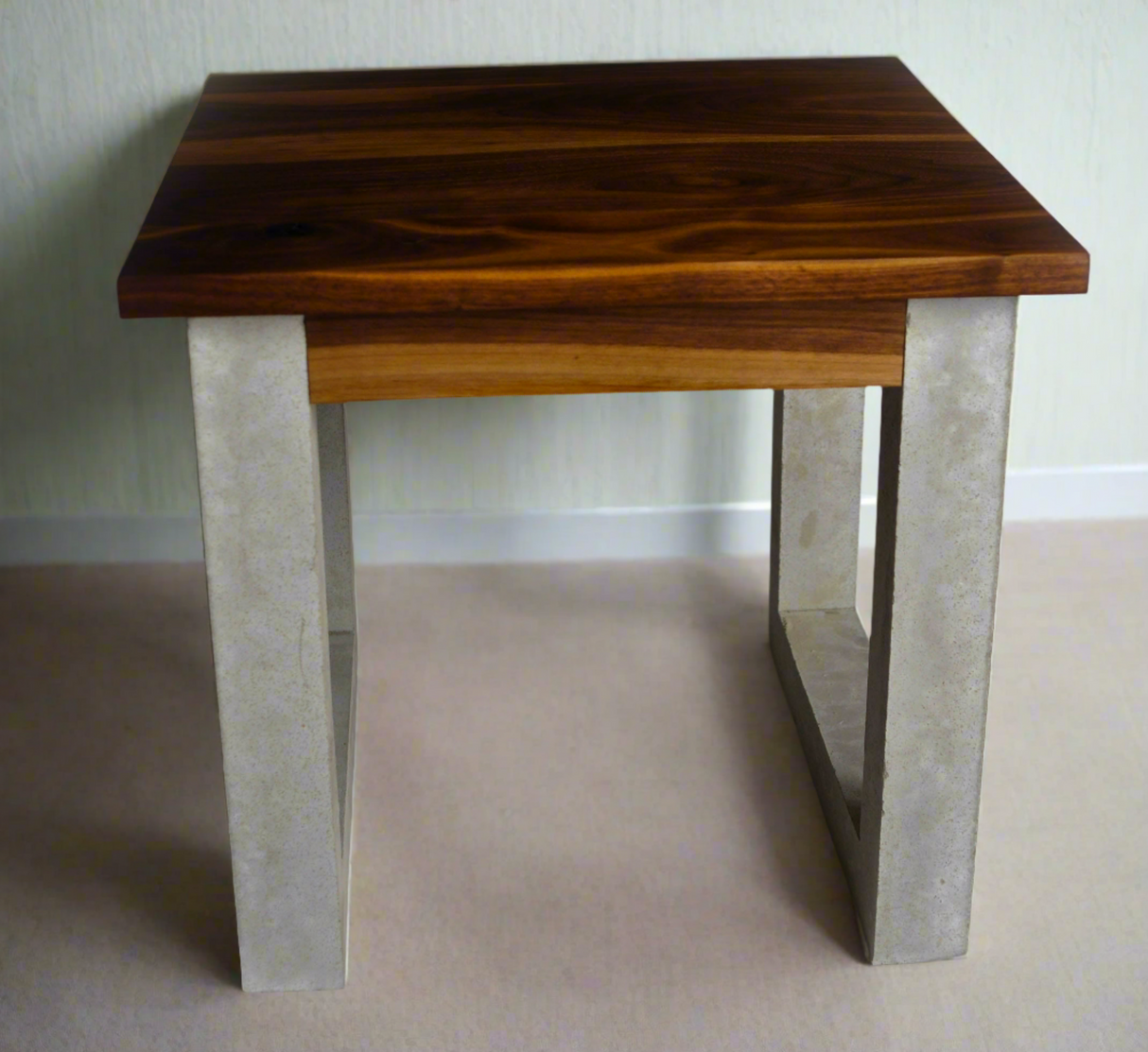 La Regis - Black Walnut & Concrete Legs Side Table