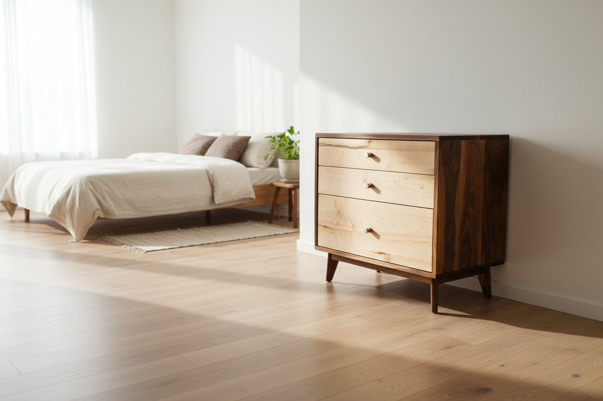 The Hiro 30 - Mid-century Modern Dresser or Large Nightstand.