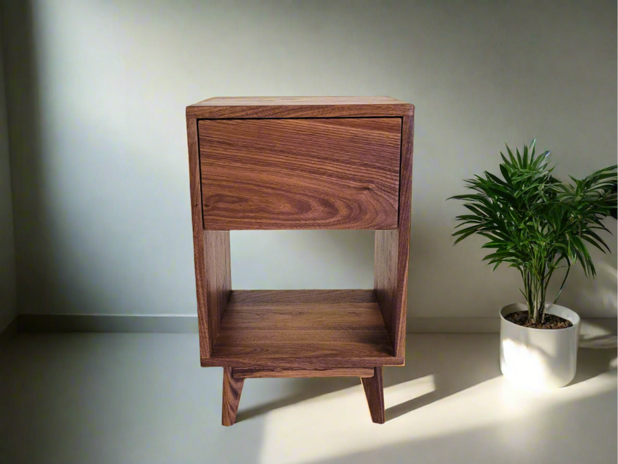 Classic Wood - Solid Wood Straight Drawer Nightstand or Side Table