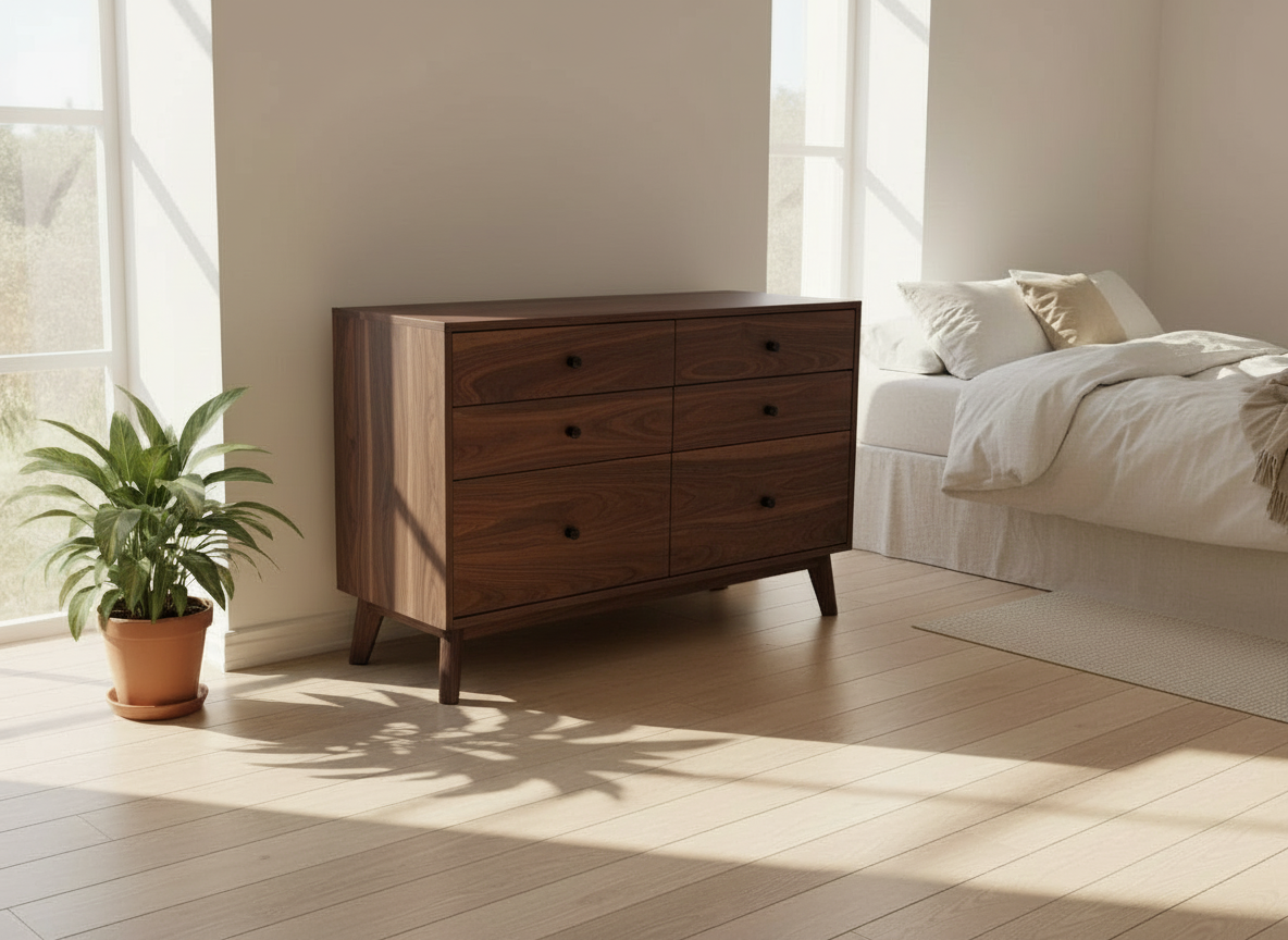 The Hiro 36 and 48 - Mid-century Modern Dresser or Large Nightstand.