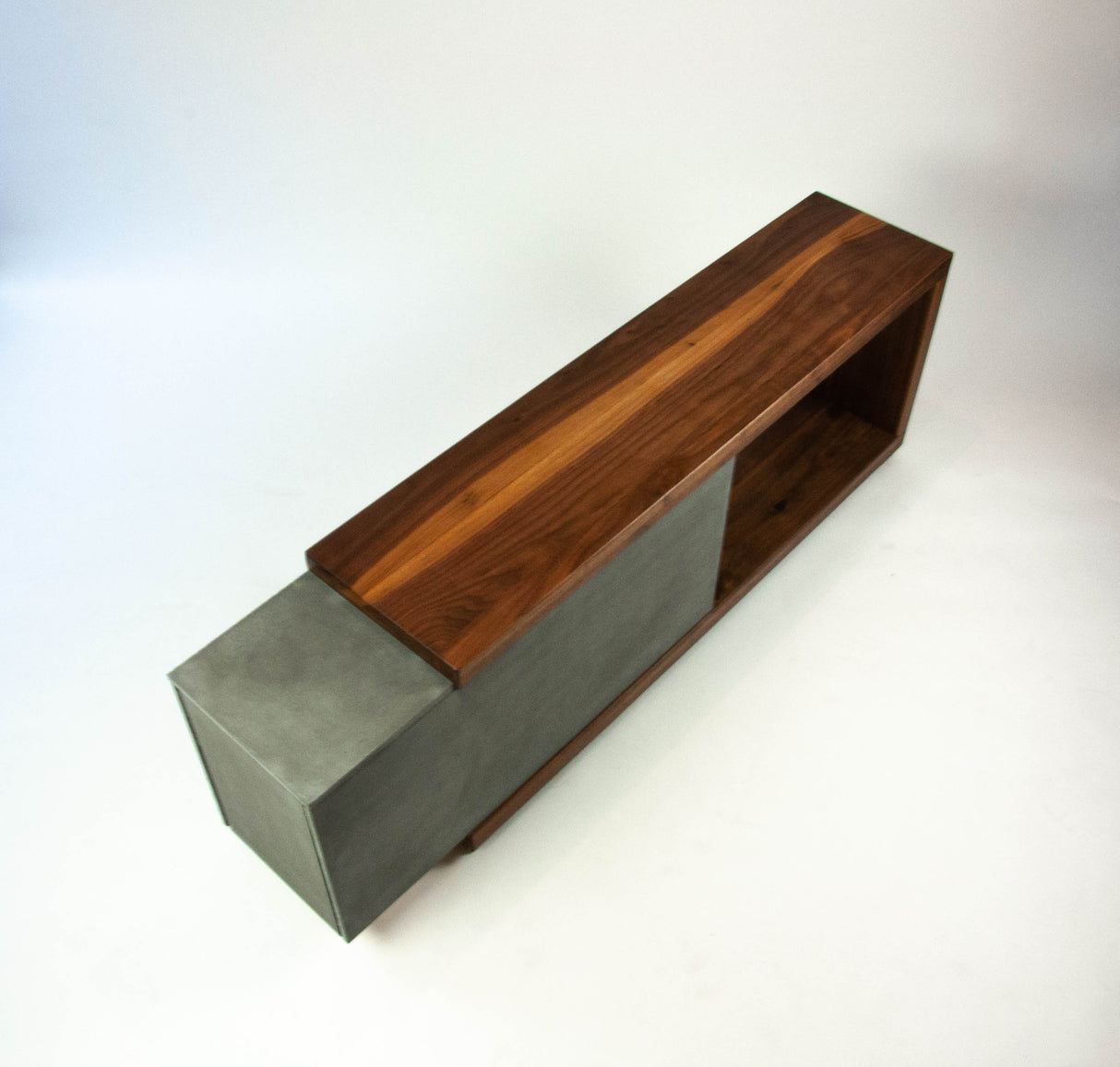 Concrete and Wood Console or TV Stand