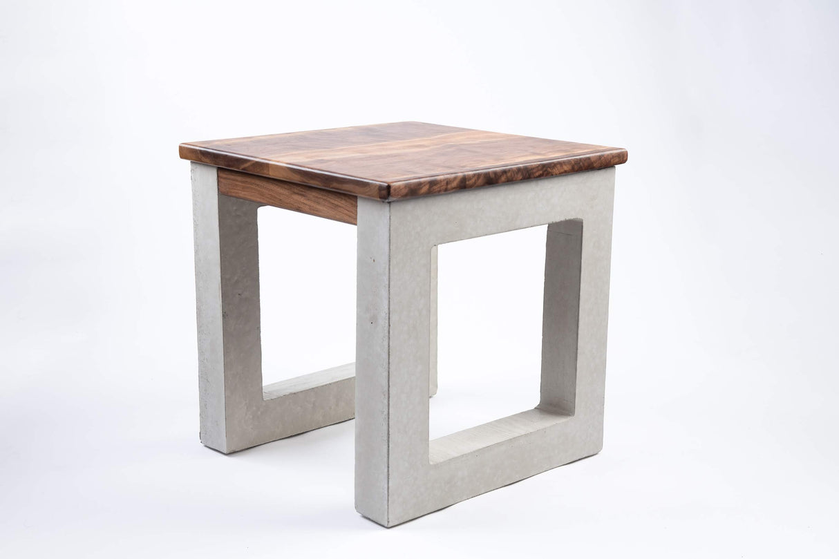 Concrete & Wood Coffee Table and Side Tables Set - Living Room Set