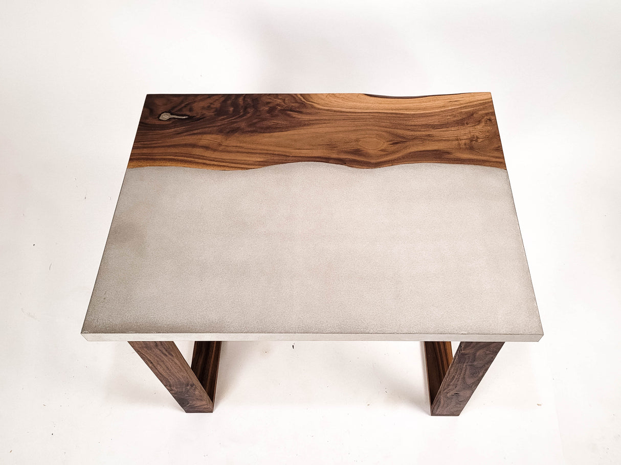 Lake Side - Live Edge Solid Wood and Concrete Coffee Table