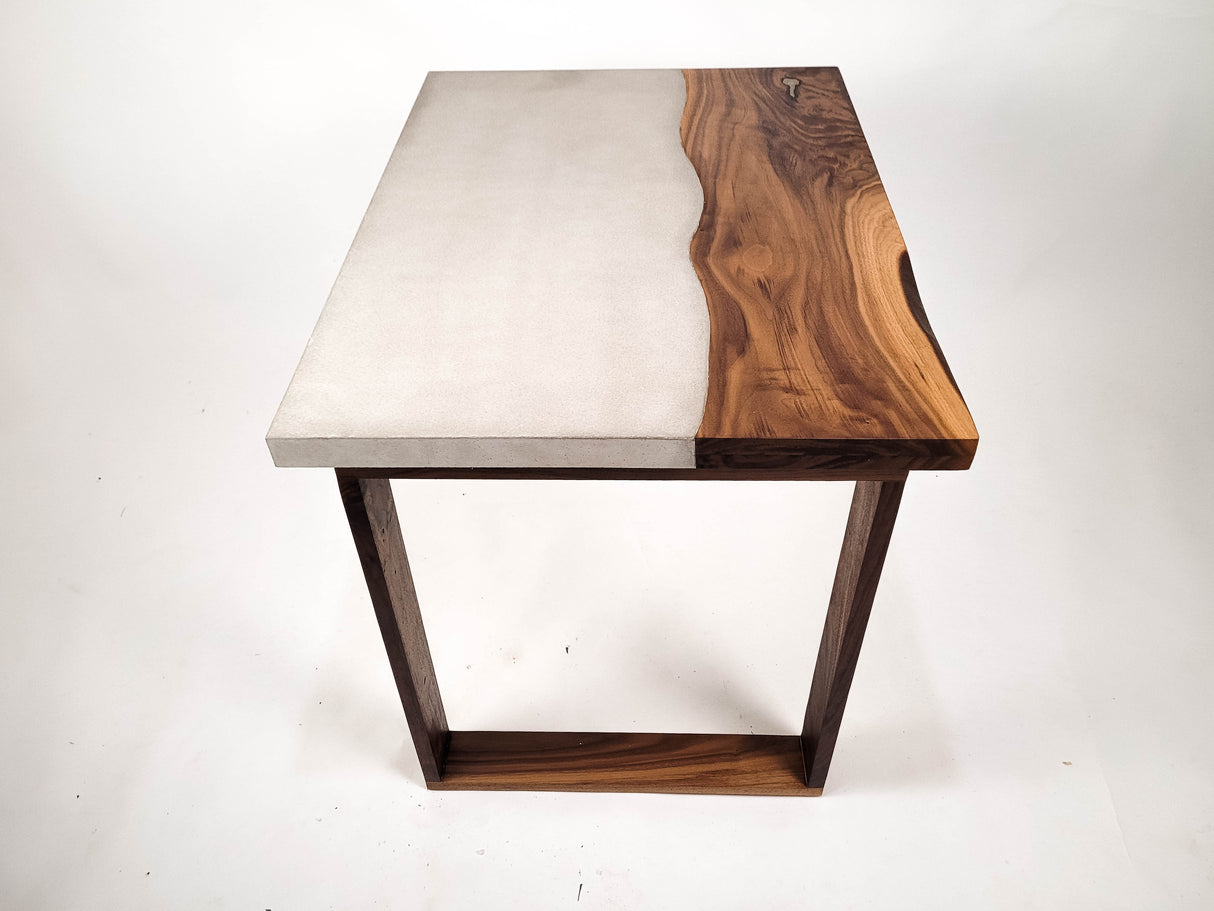 Lake Side - Live Edge Solid Wood and Concrete Coffee Table