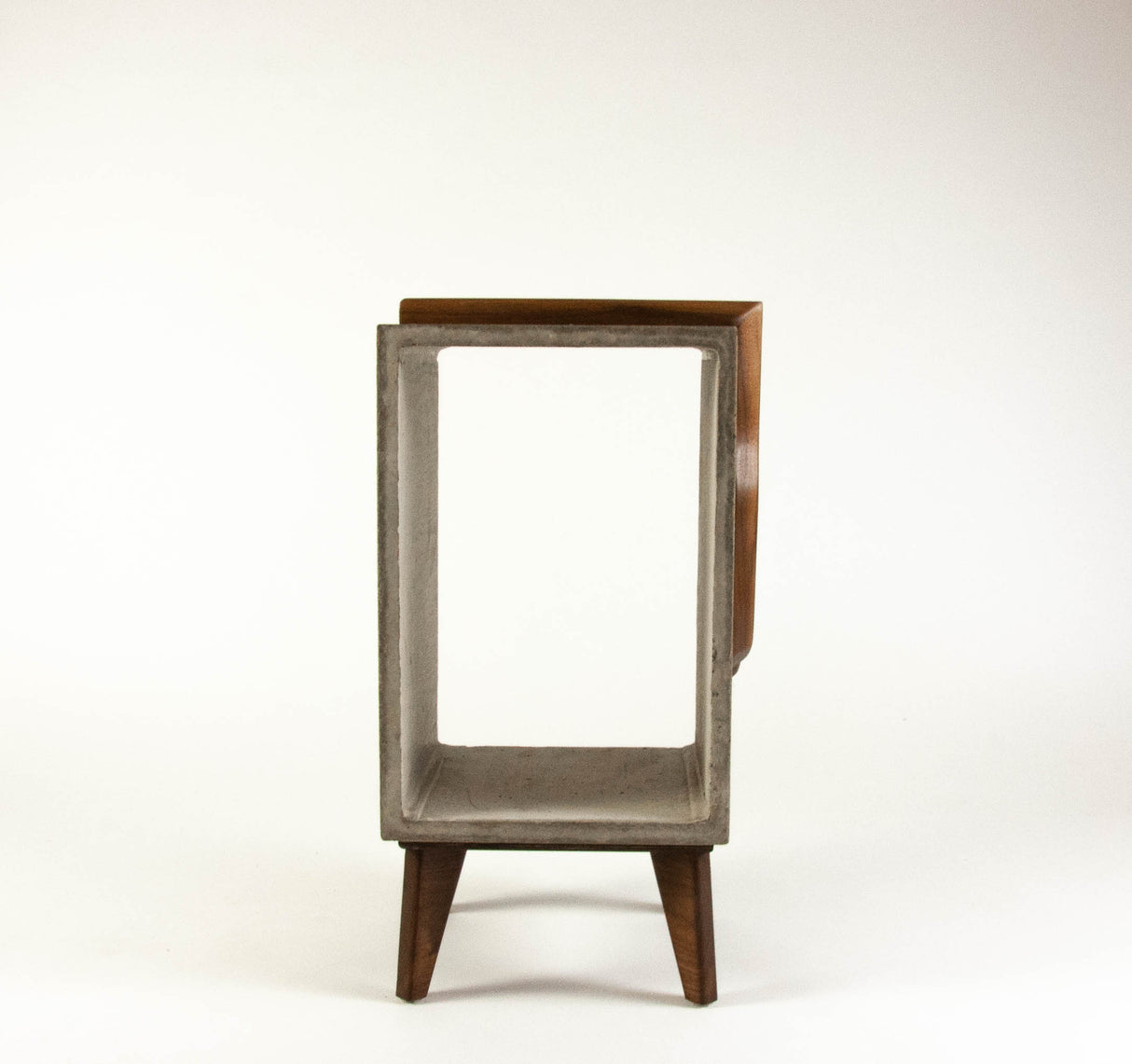 Concrete & Live Edge Black Walnut 24 inches Side Table