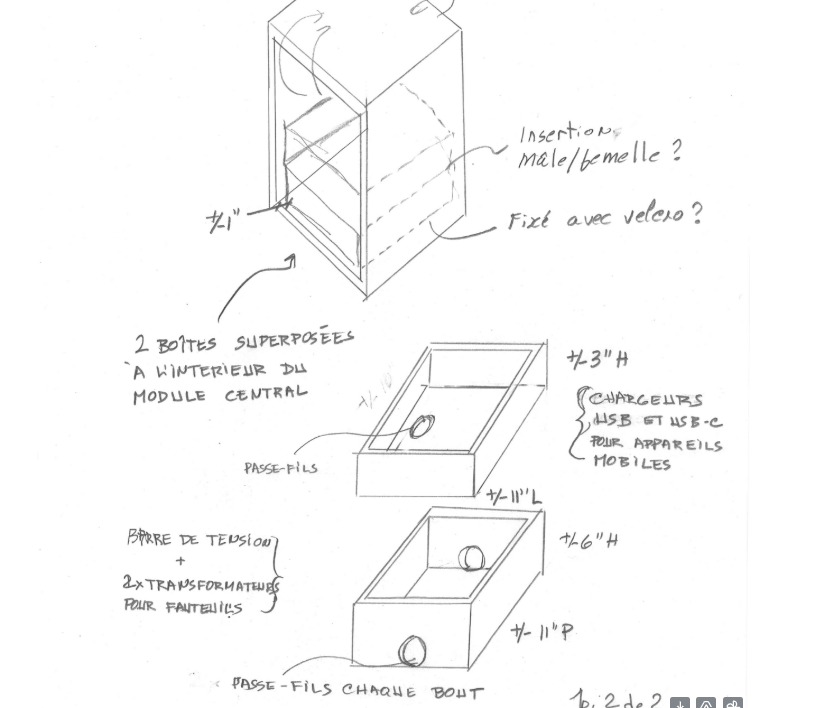 Ensemble de tables de chevet personalisées (Michel Drouin)