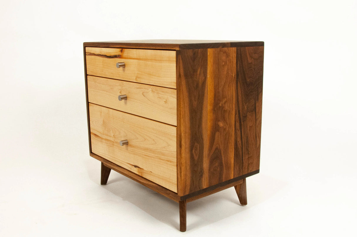 The Hiro - Mid-century Modern Black Walnut Dresser or Large Nightstand.