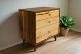 The Hiro - Mid-century Modern Black Walnut Dresser or Large Nightstand.