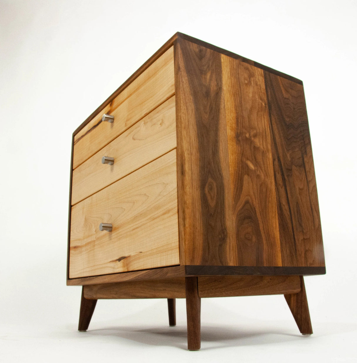 The Hiro - Mid-century Modern Black Walnut Dresser or Large Nightstand.
