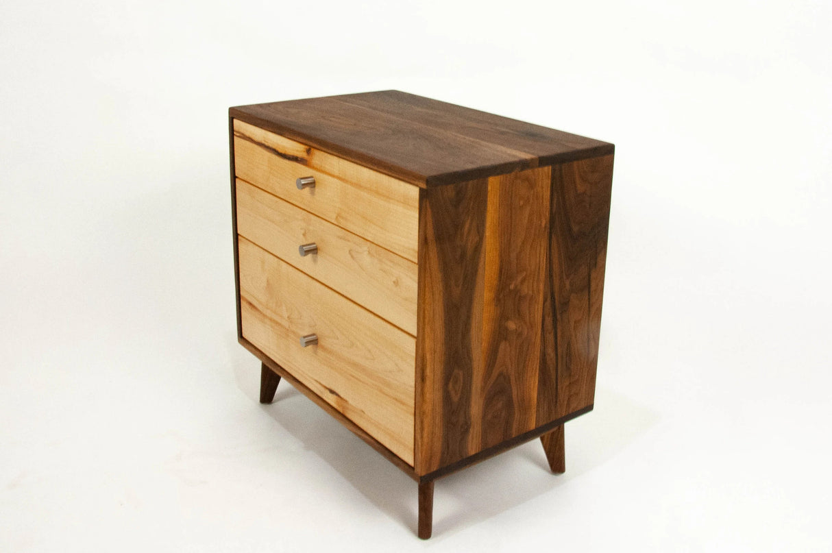 The Hiro - Mid-century Modern Black Walnut Dresser or Large Nightstand.