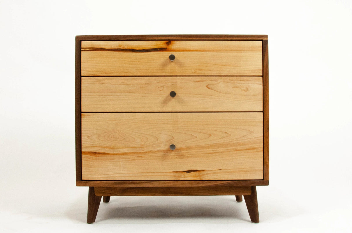 The Hiro - Mid-century Modern Black Walnut Dresser or Large Nightstand.