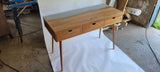 LakeSide Desk - Live Edge Solid Wood and Concrete Mid-Century Modern Office Desk