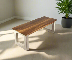 La Regis - Black Walnut & Concrete Legs Coffee Table