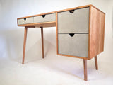 The Executive - Mid-century Modern Cherry Wood Office Desk with Versatile Storage Space