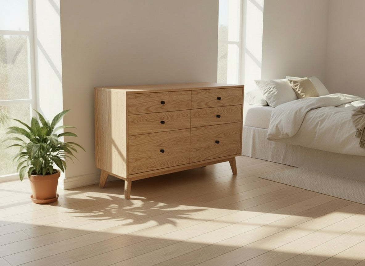 The Hiro 36 and 48 - Mid-century Modern Dresser or Large Nightstand.