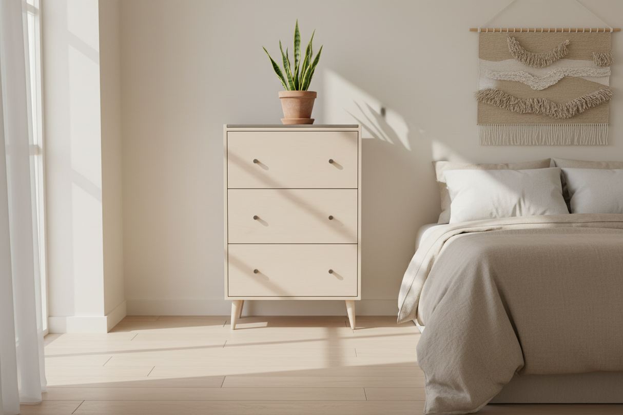 The Wilson - Mid-century Modern Dresser with concrete top