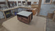 Aby Cloud - Floating Black Walnut Side Table Nightstand with Concrete Shelf