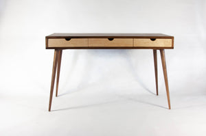 Black Walnut Office Desk with Maple Wood Drawers