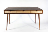 Black Walnut Office Desk with Maple Wood Drawers
