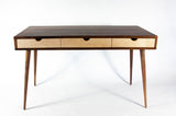 Black Walnut Office Desk with Maple Wood Drawers