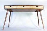Black Walnut Office Desk with Maple Wood Drawers