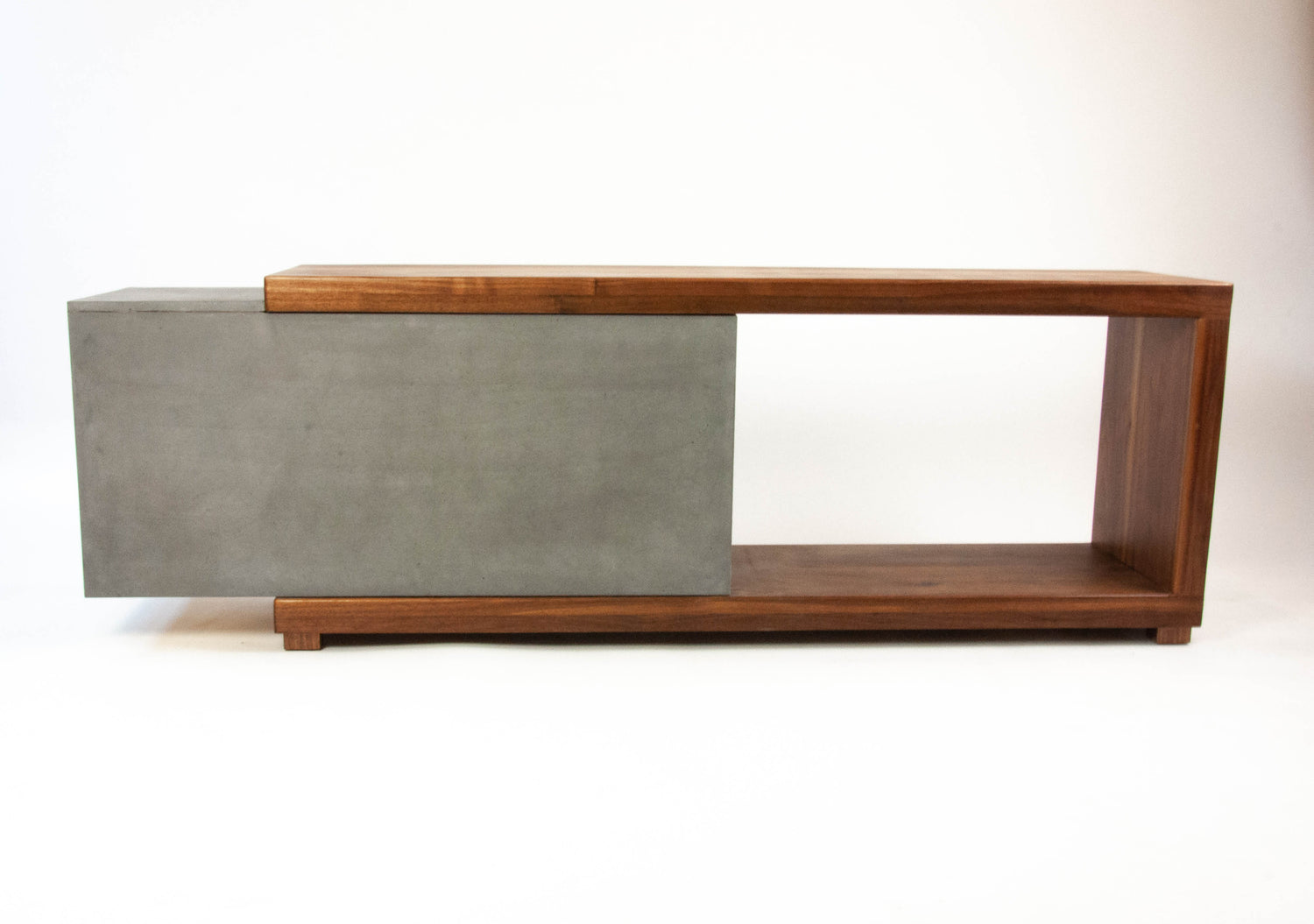 Concrete and Wood Console or TV Stand