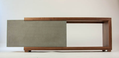 Concrete and Wood Console or TV Stand