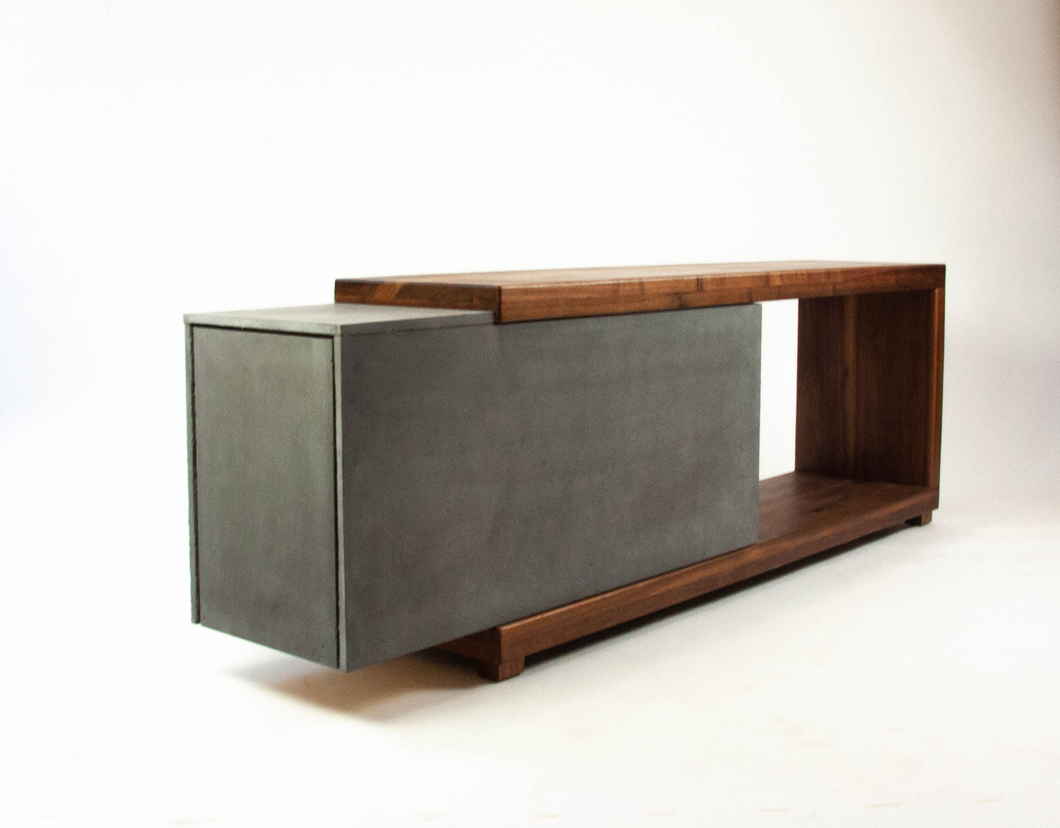 Concrete and Wood Console or TV Stand