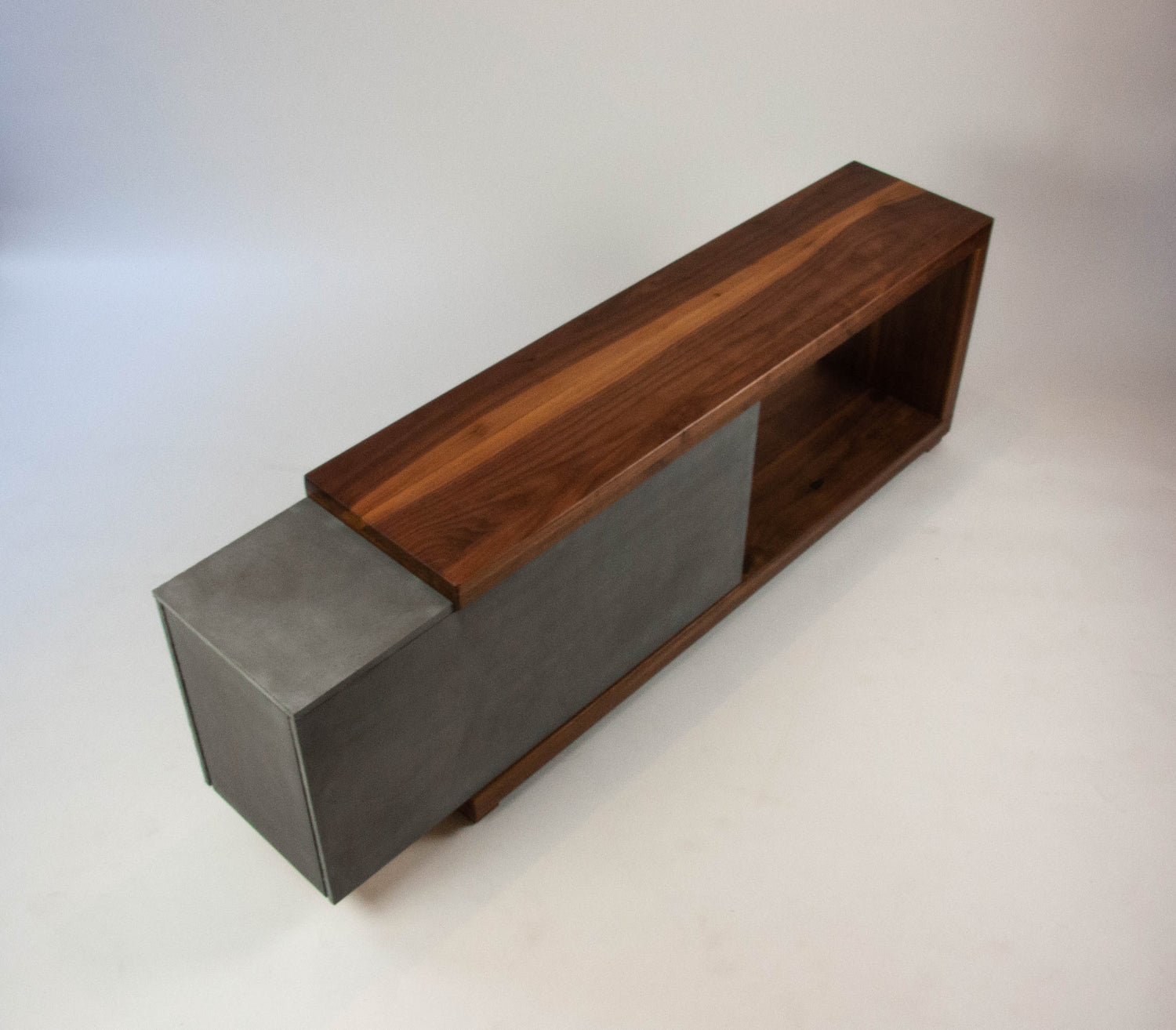 Concrete and Wood Console or TV Stand