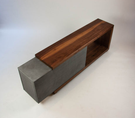 Concrete and Wood Console or TV Stand