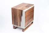 Concrete and Walnut wood nightstand