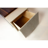 Concrete and Wood Coffee Table or TV Stand with Hidden Drawer