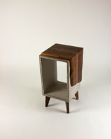 Concrete & Live Edge Black Walnut 24 inches Side Table