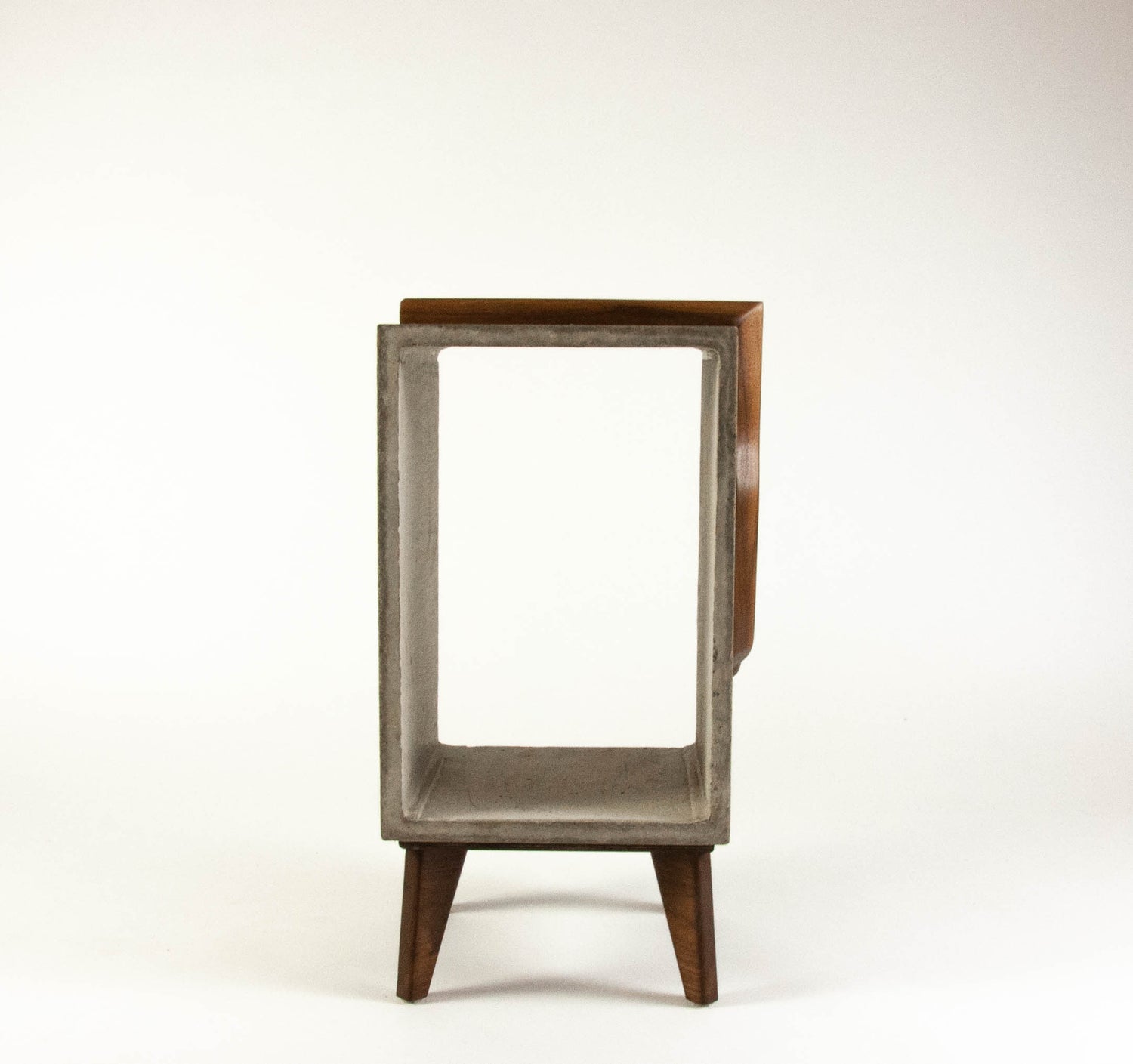 Concrete & Live Edge Black Walnut 24 inches Side Table